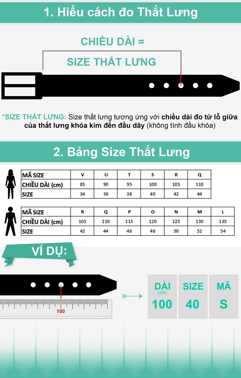 Belt size chart